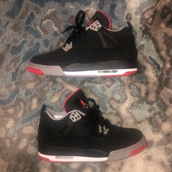 Air Jordan 4 IV Retro BRED black sneakers - Picture 4 of 8
